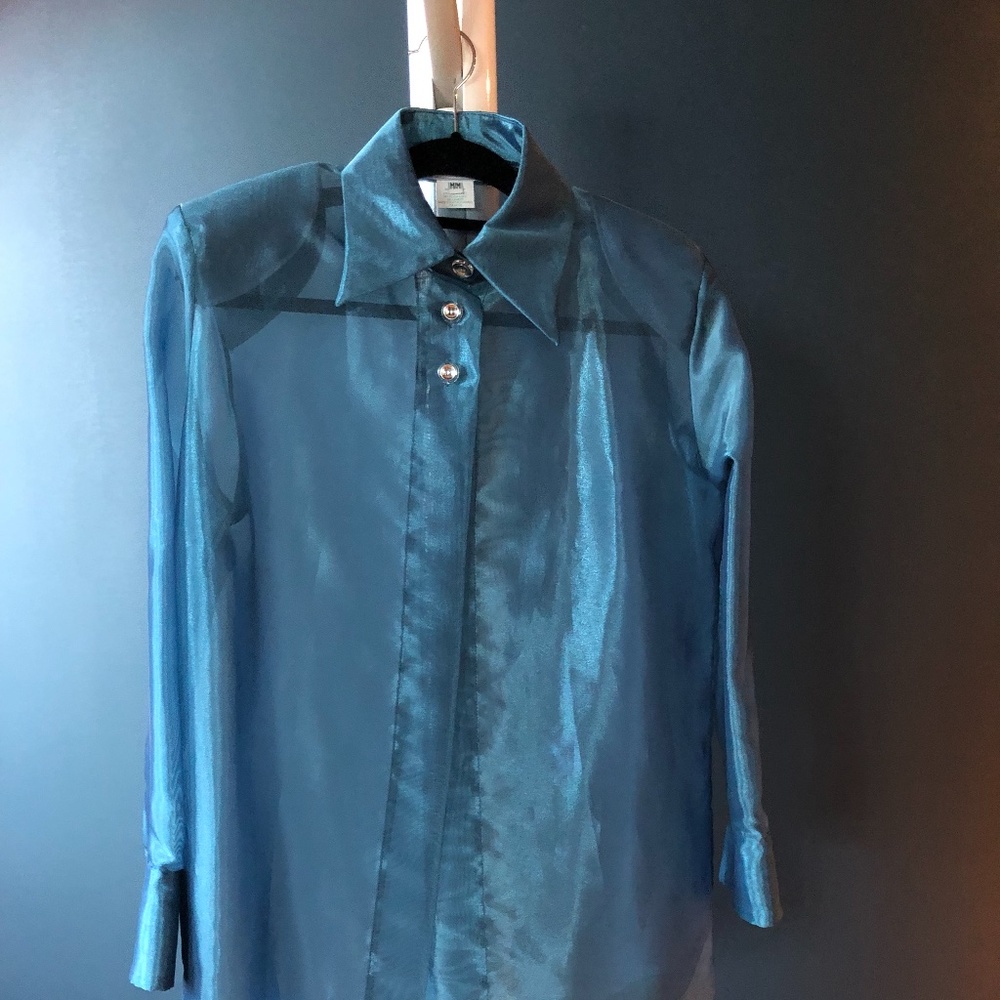 Blue Chiffon Topper Jacket (NEW)